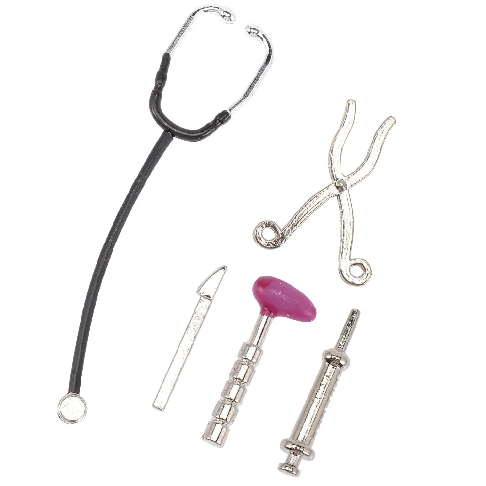 

Mini Doctor Suit Educational Toys Kits for Kids Simulated Stethoscope Syringe Model Tools Imagination Play Set
