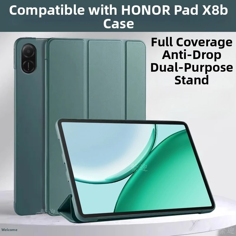 Soft Silicone Smart Flip Tablet Case for HONOR Pad X8b LTE 11 inch 2026 Honor Pad X8b NDL2-W09 Stand Case