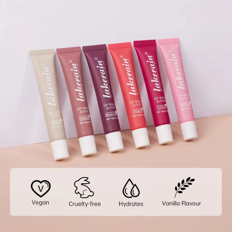 Moisturizing Lip Balm Butter Day/Night Hydrating Lip Mask Shea Butter Vanilla Brown Sugar Jelly Lip Oil Gel Improves Dry Lips