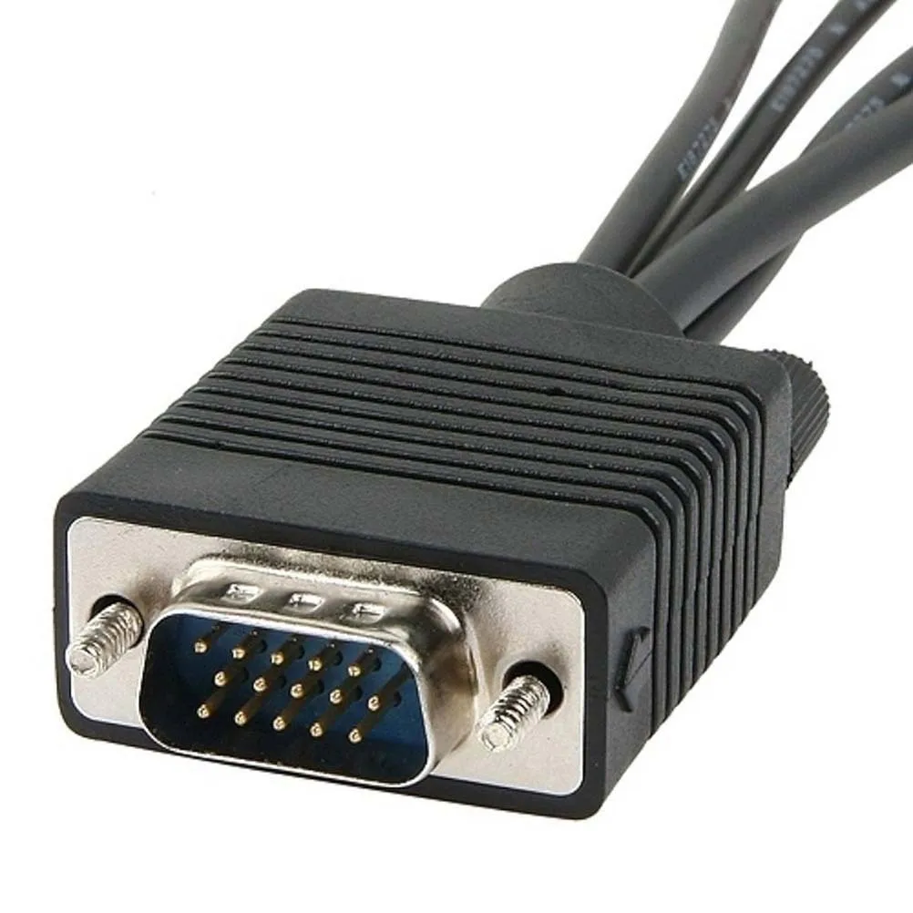 

High Quality Vga to S-Video 3 Rca Adapter Cable Copper 20cm Compatible Laptop Desktop Out Vga to 3 Adapter