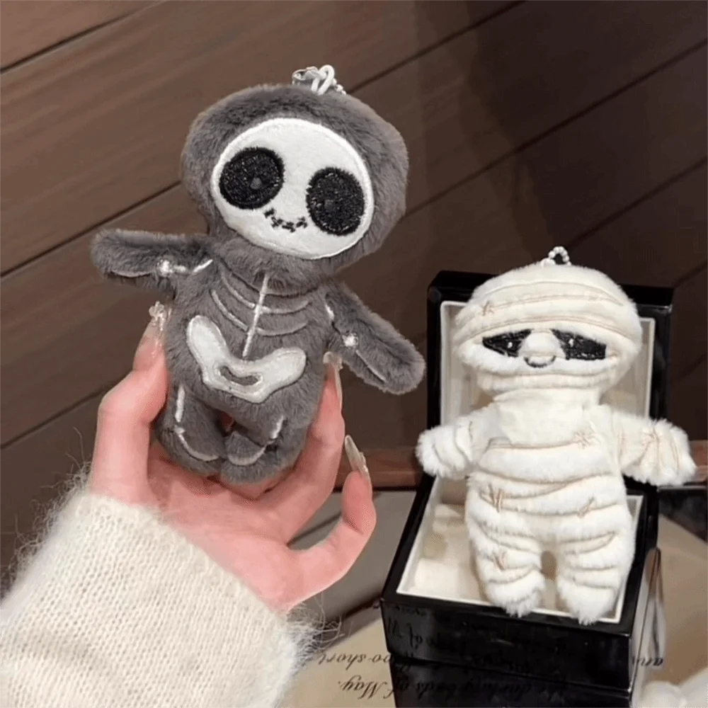 Fashion Skeleton Halloween Keychain Skull Stuffed Bag Pendant Mummy Style Keyring Key Hanging Holiday Gifts