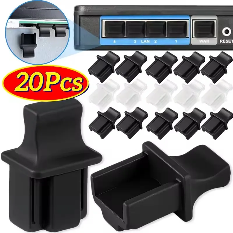10-50Pcs RJ45 Dust Cap Connector Dust Cover Plug Protector Plugs Hub Port For Laptop/Computer/Router RJ45 Connector Dustplugs