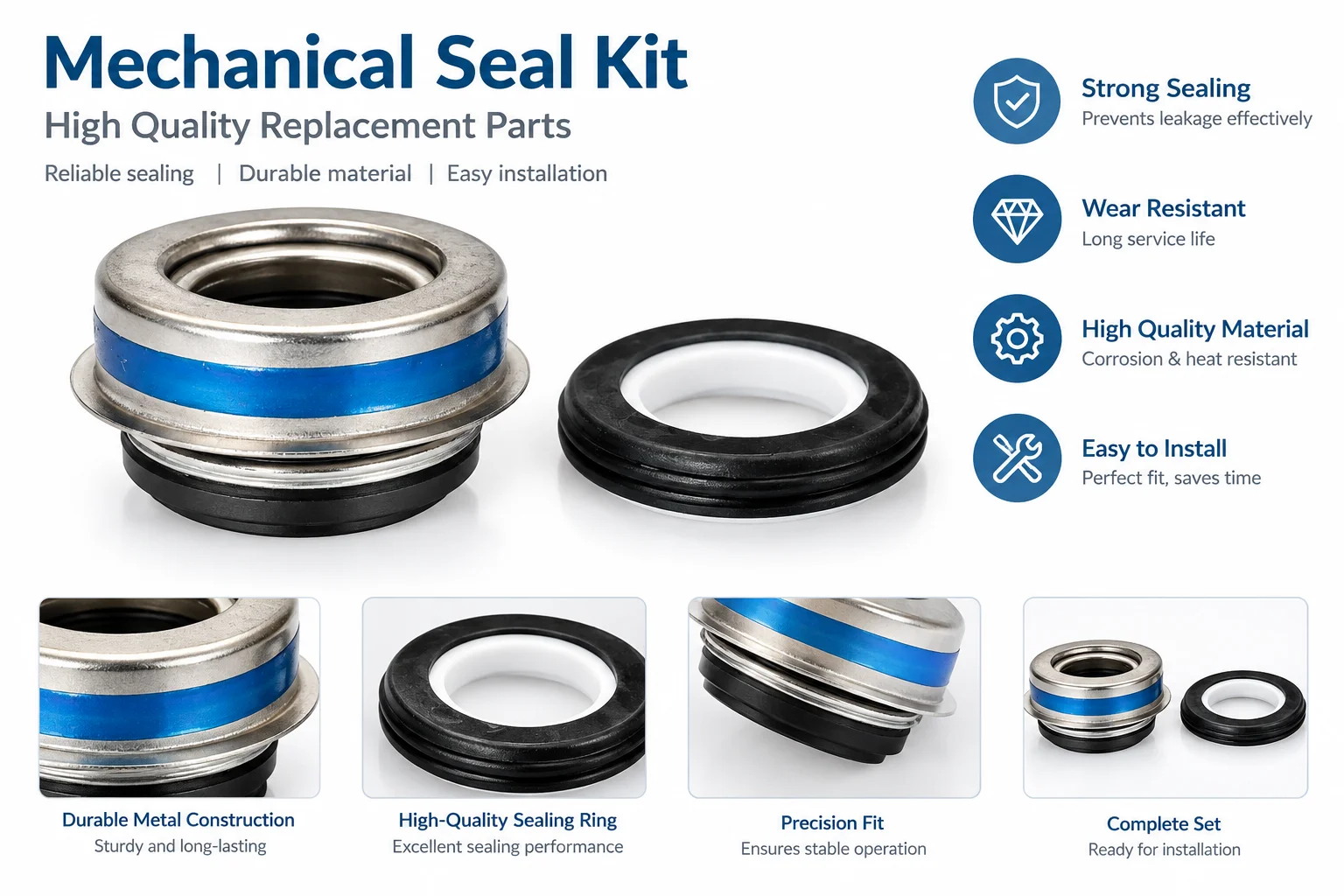 28mm Water Pump Mechanical Seal Kit for Yamaha YZF R1 R6 R6S FZ1 FZ6 MT-03 MT03 Tenere XT660 XT 660R 660Z 660X FJR1300A Grizzly