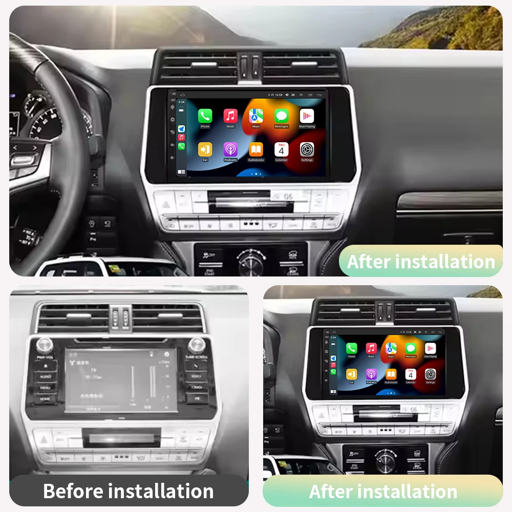 SISCL For Toyota Land Cruiser Prado 150 2018 - 2022 Android 13 Radio Car Wireless Bluetooth Carplay 8G 128G QLED Screen - Image 2