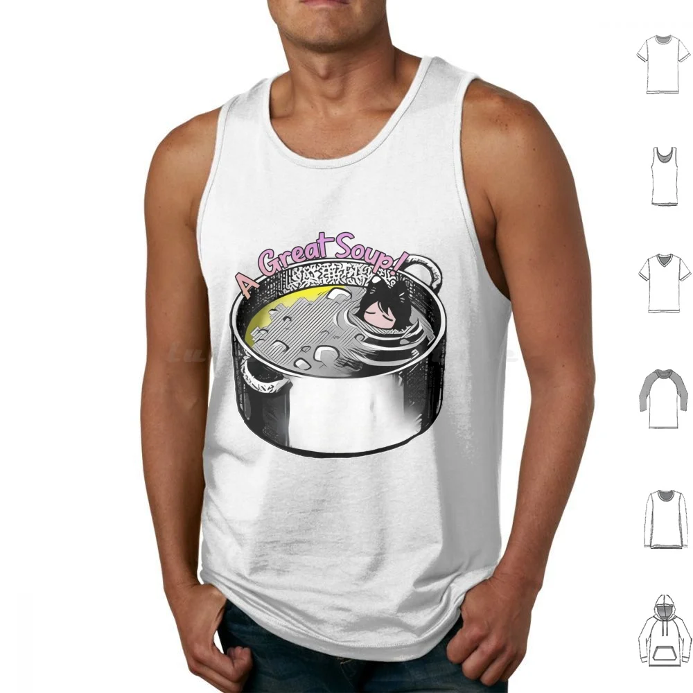 Meshi Catgirl Soup Tank Tops Vest Sleeveless Meshi Delicious In Anime Manga Meshi Manga Meshi Anime Itzusumi Catgirl