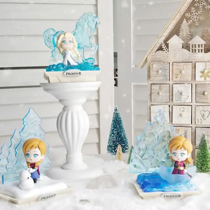จุดสินค้าแท้ 52 ของเล่น Disney Anime Frozen Aurora Dream Serie กล่องตาบอดโรงรถชุด Emit Light เครื่องประดับสาวอินเทรนด์ของเล่นของขวัญ