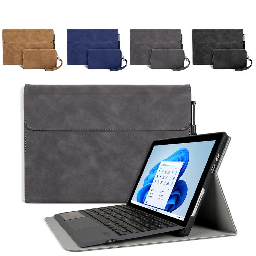 Miękkie etui TPU do Microsoft Surface Pro 11 10 9 8 7 6, futerał ze skóry PU do Surface Pro X, pokrowiec ochronny.