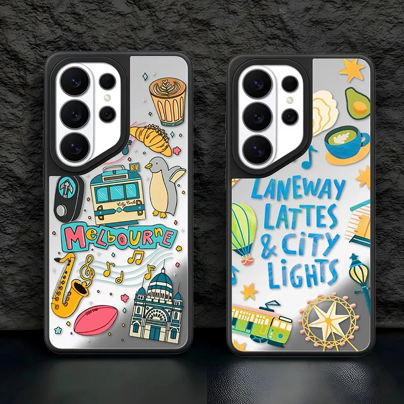 Phone Cases Melbourne - Melbourne Travel Mirror Surface Magnetic Phone