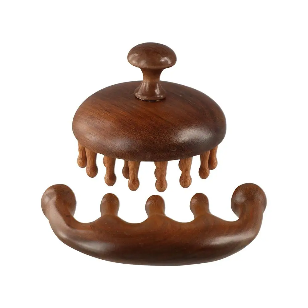 

Scalp Relax Meridian Massage Comb Sandalwood Blood Circulation Sandalwood Hair Comb Smooth Hair Anti-static