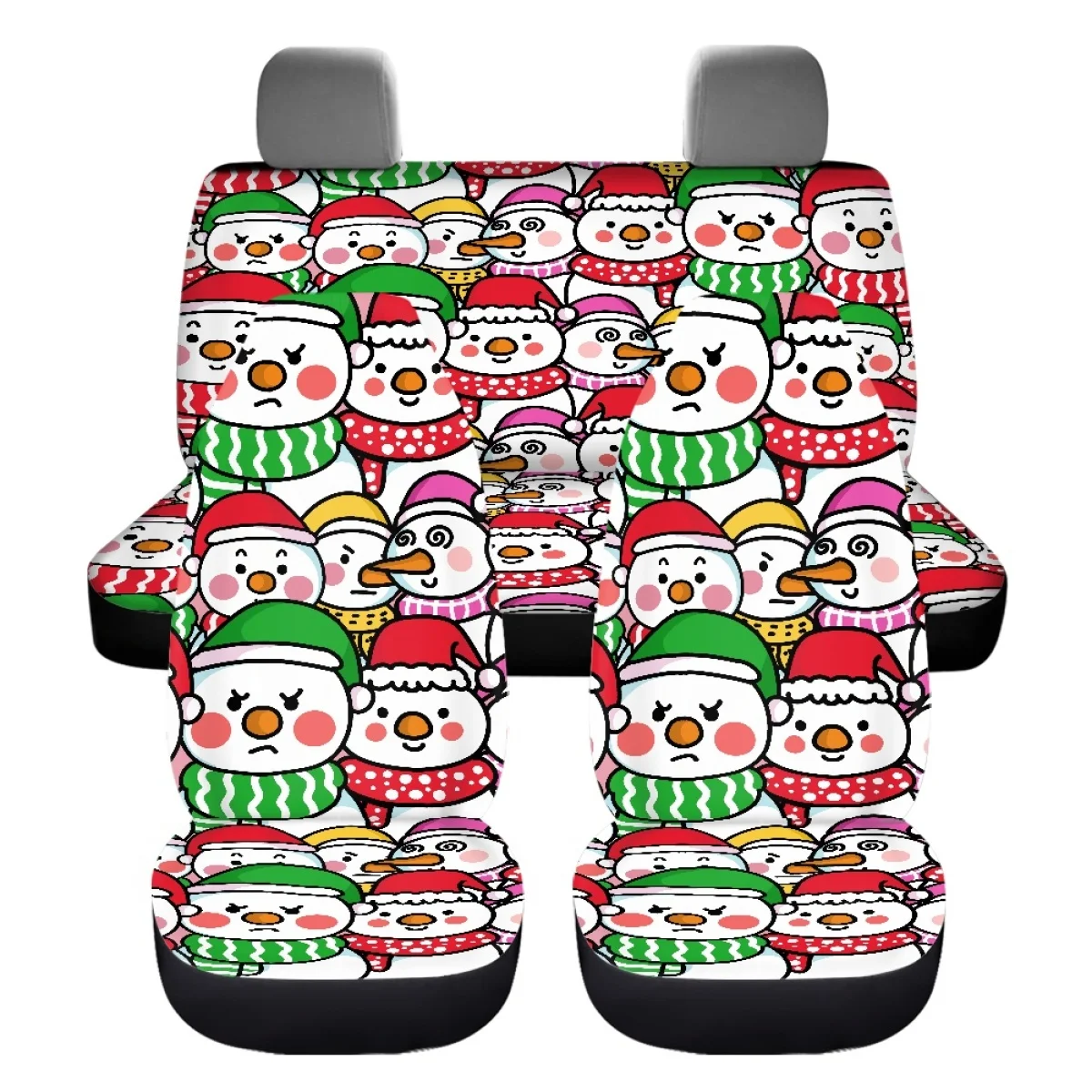 Merry Christmas Snowman Hat Pattern Vehicle Clean Protector Comfort Material Easy Installation Brand Seat Belt Steering Wheel