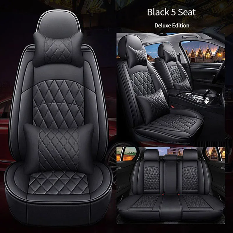 

WZBWZX Leather Car Seat Cover 98% car model for Toyota Lada Renault Kia Volkswage Honda BMW BENZ car accessories 5 seats