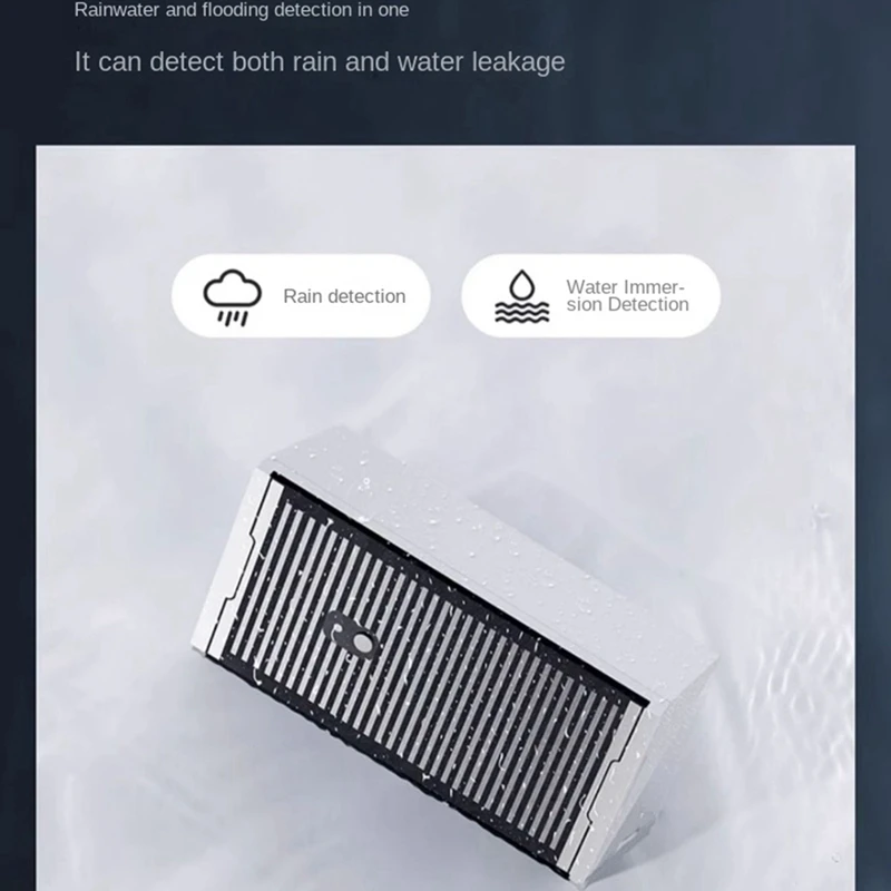 TTKK-Sensor de fugas de agua, Detector de inundación y lluvia, impermeable IPX7, 3 configuraciones de sensibilidad para trabajos de seguridad del hogar