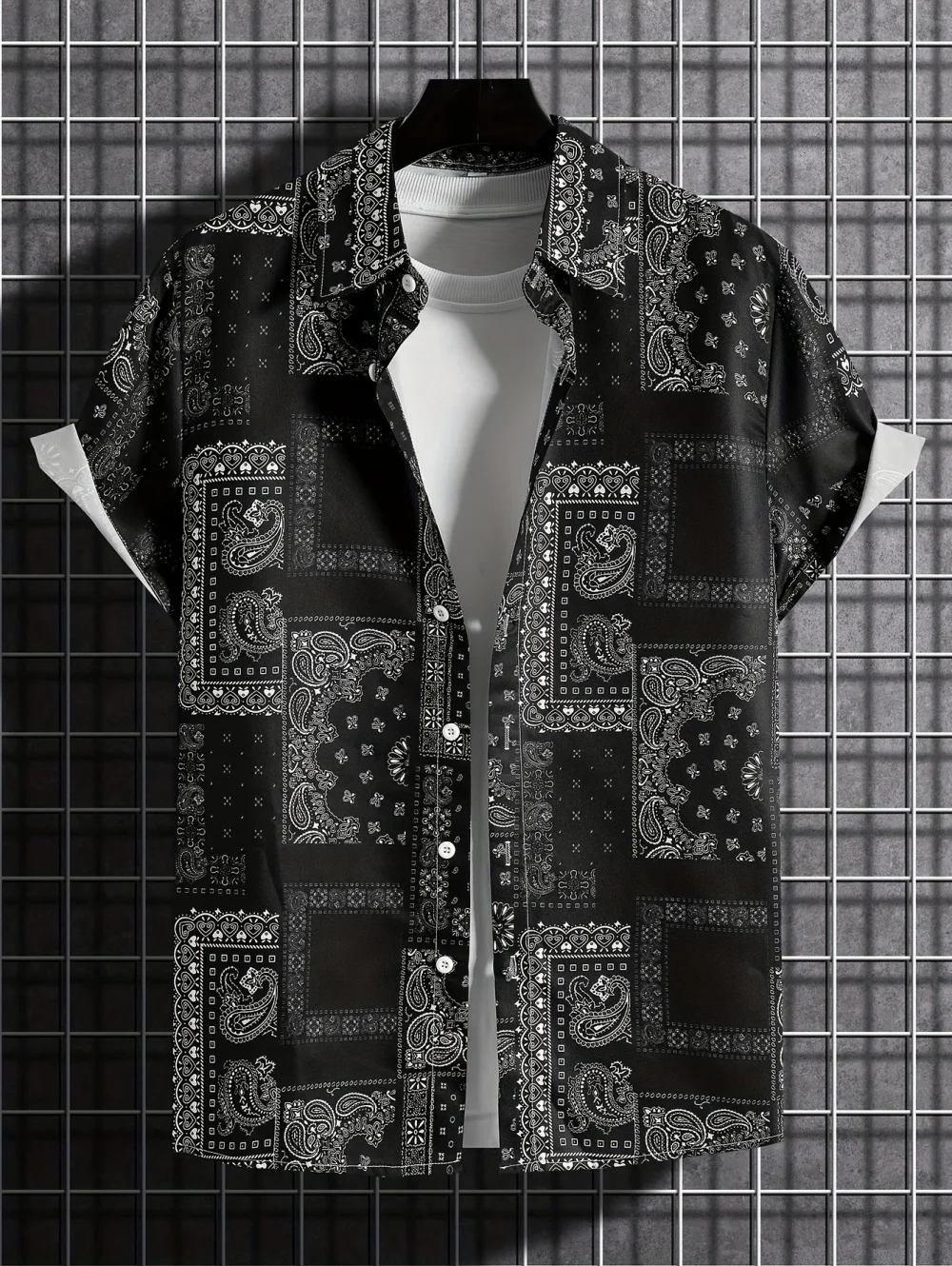 Vintage Paisley Printed Hawaiian Shirt for Men