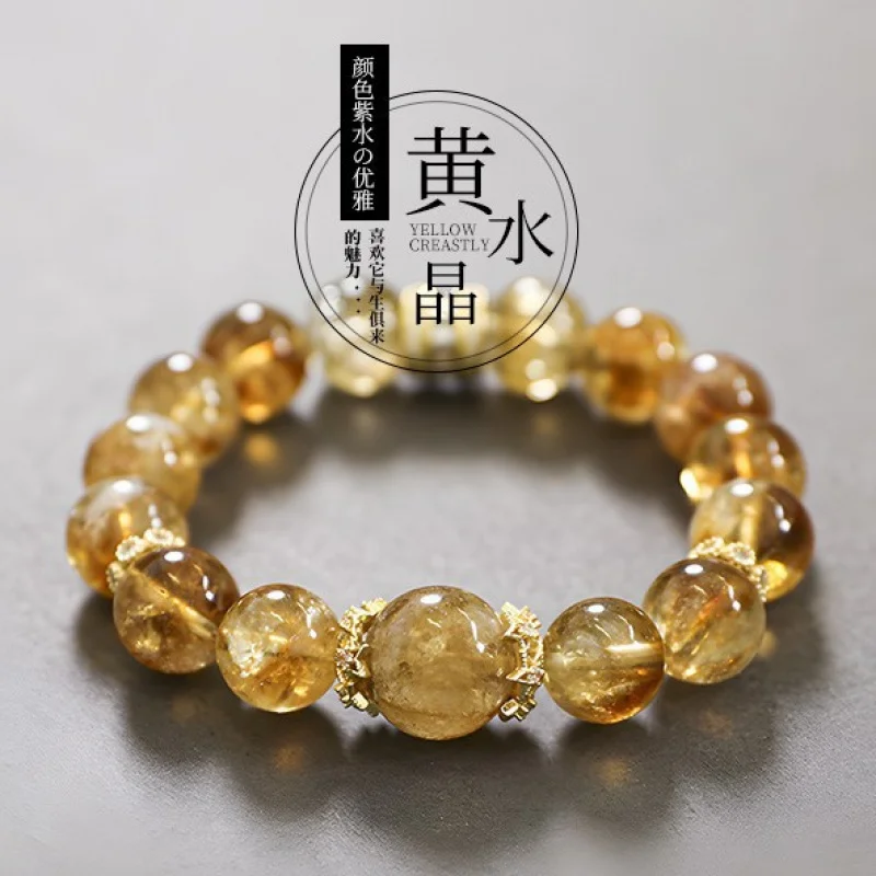 

Женский браслет из бисера с натуральной желтой нишей, улучшающий богатство, удачу, элитный