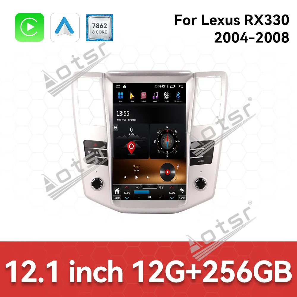 For Lexus RX330 2004·2008 Touch Screen Android 14 Auto Multimedia Car Radio Car GPS Navigation Audio Stereo Head Unit Carplay