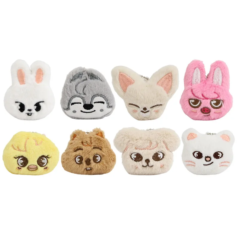 

Новые плюшевые игрушки Stray Kids SKZOO, мультяшные куклы-броши, брелоки-куклы, аксессуары в виде голов животных, игрушки на день рождения для детей