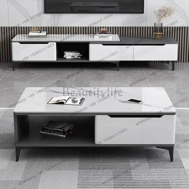 Rectangle Decoration Side Table Industrial Vintage Organizer Photo Album Clear Coffee Table Simple Mesa