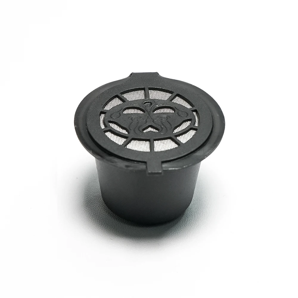 Reusable Nespresso Coffee Capsules Cup With Spoon Brush Black Refillable Coffee Capsule Refilling Filter Coffeeware Gift