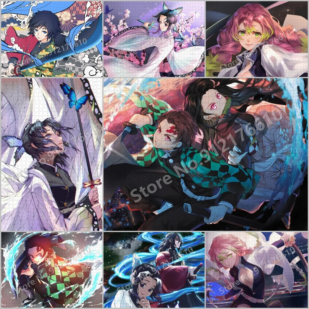 

Пазлы «сделай сам» для взрослых, «Убийца демонов», японское аниме, серия Kimetsu, детские развивающие игрушки с героями мультфильмов, подарки