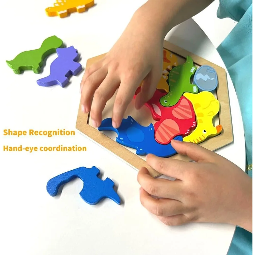 الألغاز الخشبية الكرتون الإبداعية شكل نمط كتلة الألغاز دعابة الدماغ لعبة تعلم تعليمية ثلاثية الأبعاد لعبة الذكاء المنطقي للسفر