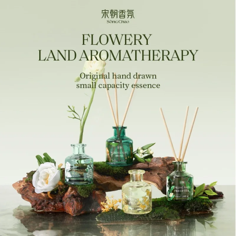 Song Dynasty Flower Realm Fireless Osmanthus Small Aromatherapy Indoor Long-lasting Household Essential Oil Fragrance
