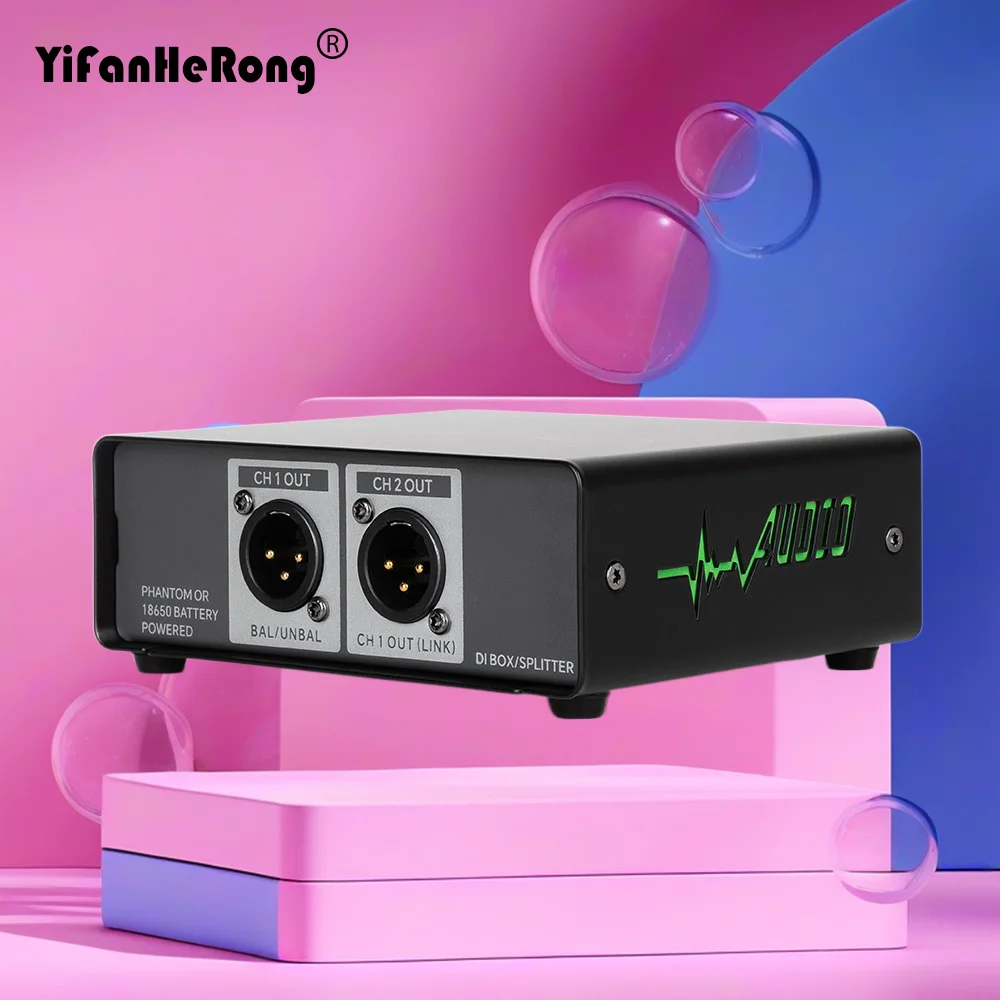 Multi-functional Signal Effect Device Dual Channel Balanced Stage Guitar Instrument DI Box Distributor