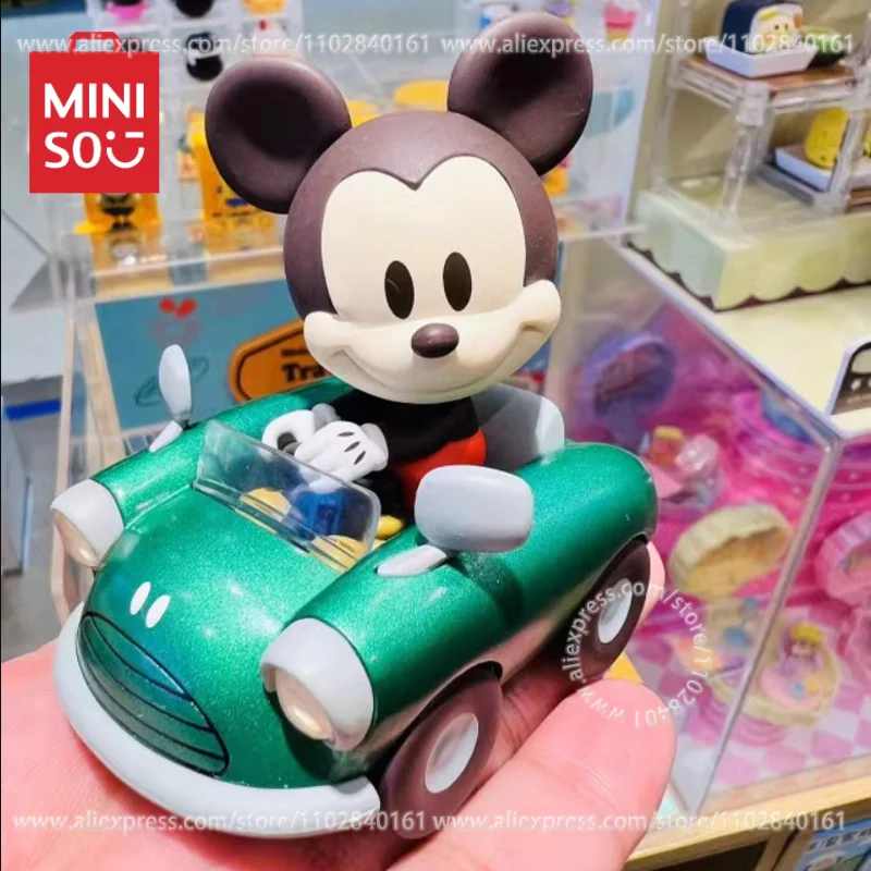 

MINISO слепая коробка Disney Микки Маус дорожная серия сюрприз подарок на день рождения детская модель игрушки аниме периферийные устройства Дональд Дак