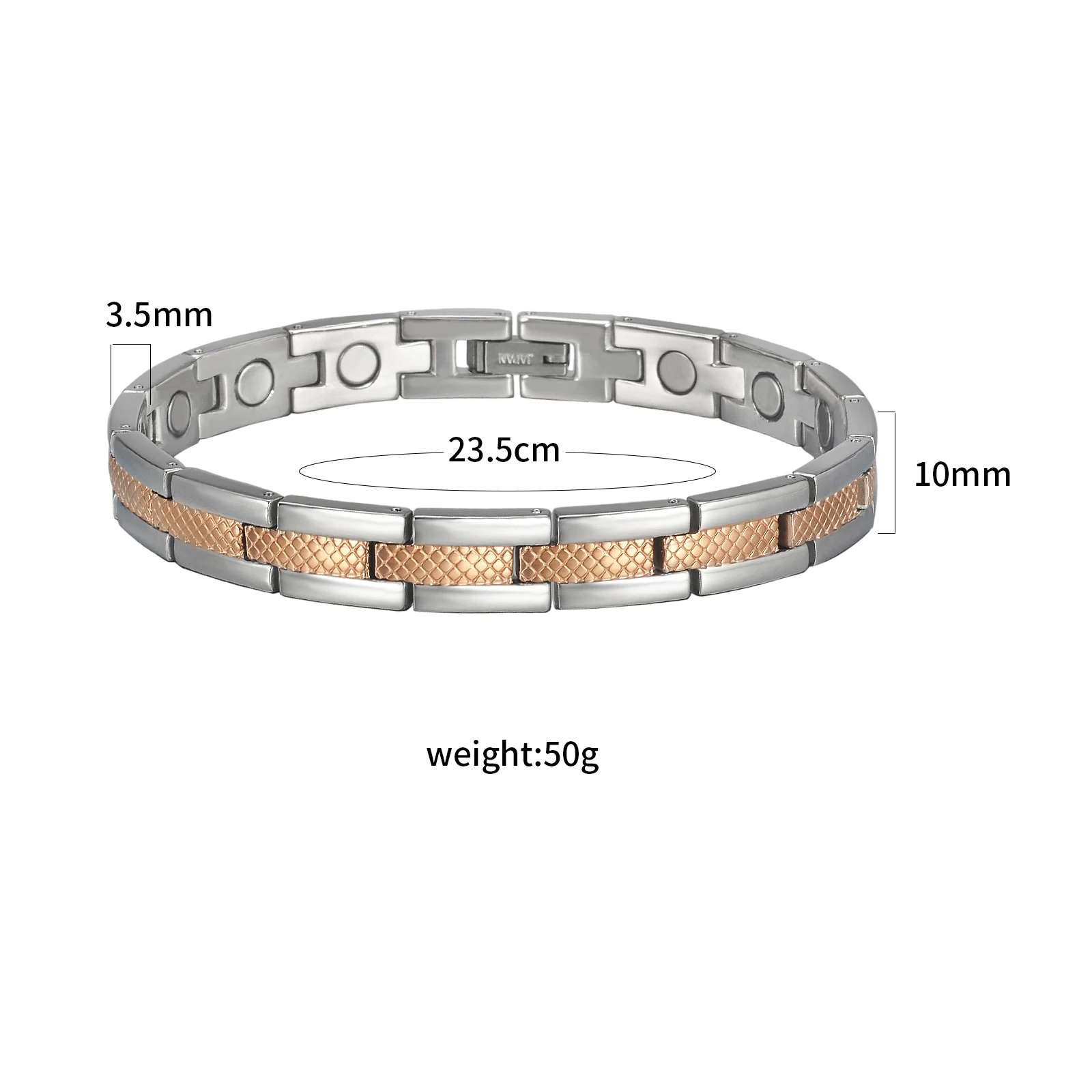 Wollet Magnetic Anklet for Men Women, Stainless Steel Ankle Bracelet Jewelry Gift