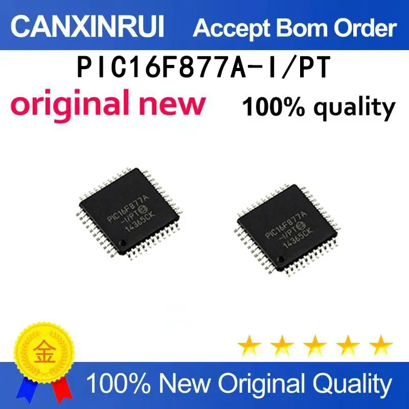 (5 uds-100 uds) SMT PIC16F877A-I/PT QFP44 microcontrolador PIC de 8 bits, chip microcontrolador flash