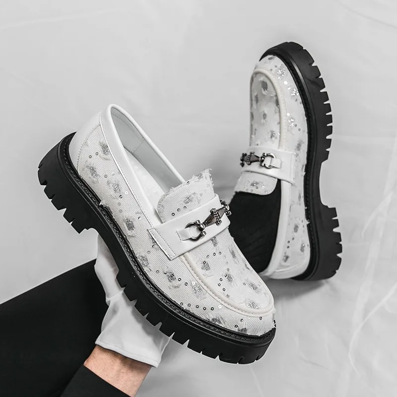 Hot Selling Thick Soled Men's Shoes Trendy Brand Designer Style Outdoor Fashion Street Walking Daily Young Work Shoes 38-46