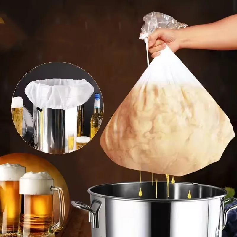 

Beer Homebrew Filter Bag for Brewing Reusable Kitchen Food Filter Bags Strainer Fine Mesh Bag for Beer Nut Milk Juice Filters