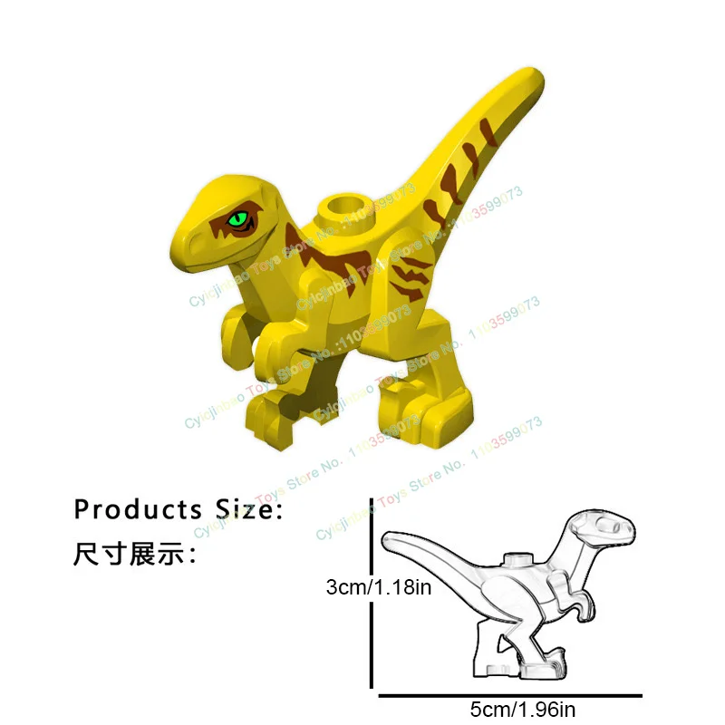 Figurines d'action de Chase du monde des dinosaures pour enfants, jouets en blocs de construction, Vorannosaurus Rex, Triceratops, Stegosaurus, accessoires