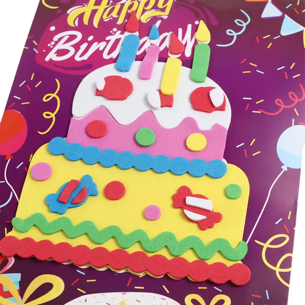 10 pièces apprentissage précoce dessin animé Animal bricolage EVA mousse autocollant EVA mousse 3D Puzzle fait à la main bricolage cadeau