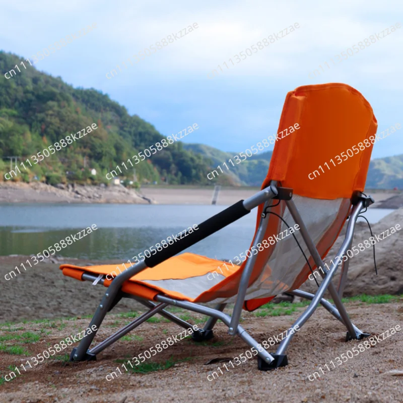 Outdoor Leisure Lounge Chair Sunbathing Beach Lounge  Portable Folding Chair For Camping High-Back Fishing Chair For Travel