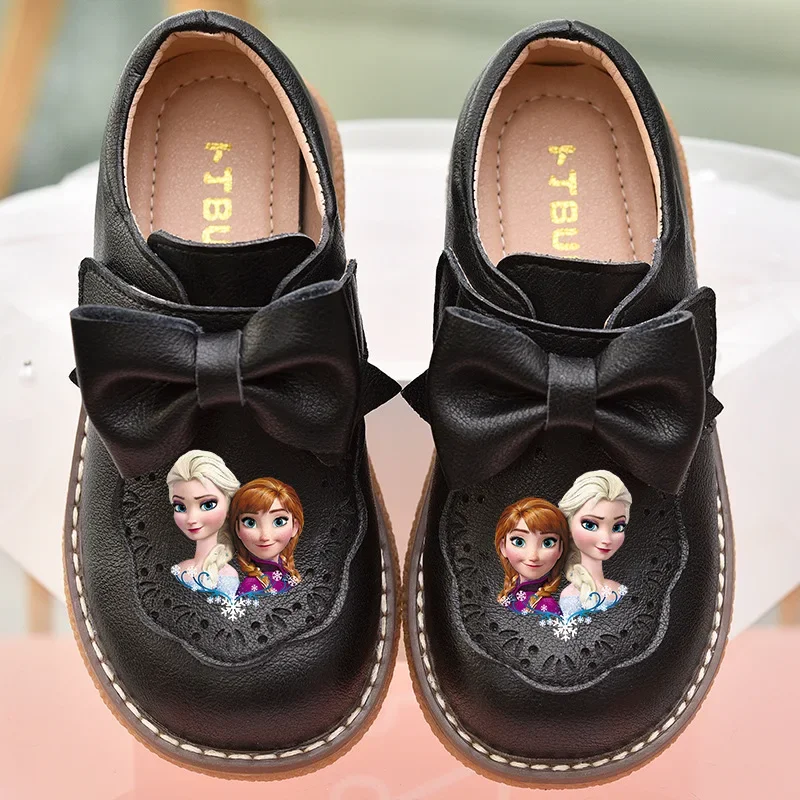 Scarpe in pelle per ragazze Disney scarpe da principessa Lolita scarpe con suola morbida primavera scarpe da bambina in pelle per bambini primavera