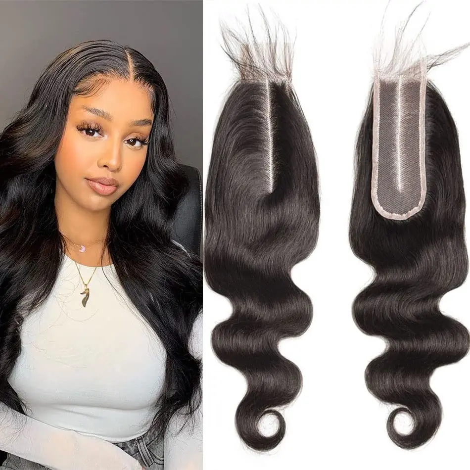 Ulrica 2X6 Sluiting Body Wave Human Hair Kim K Closure Hand Gebonden Transparant 2X6 Hd Kant Sluiting Golvend Remy Hair 2 By 6 Closure