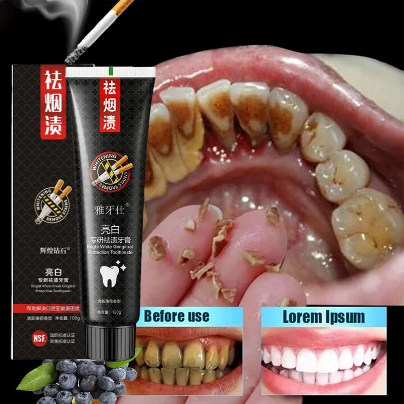 120g Fast Remove Smoke Stains Toothpaste Teeth Whitening Pen Remove Plaque Stain Oral Hygiene Cleaning Fresh Breath Dental Tools