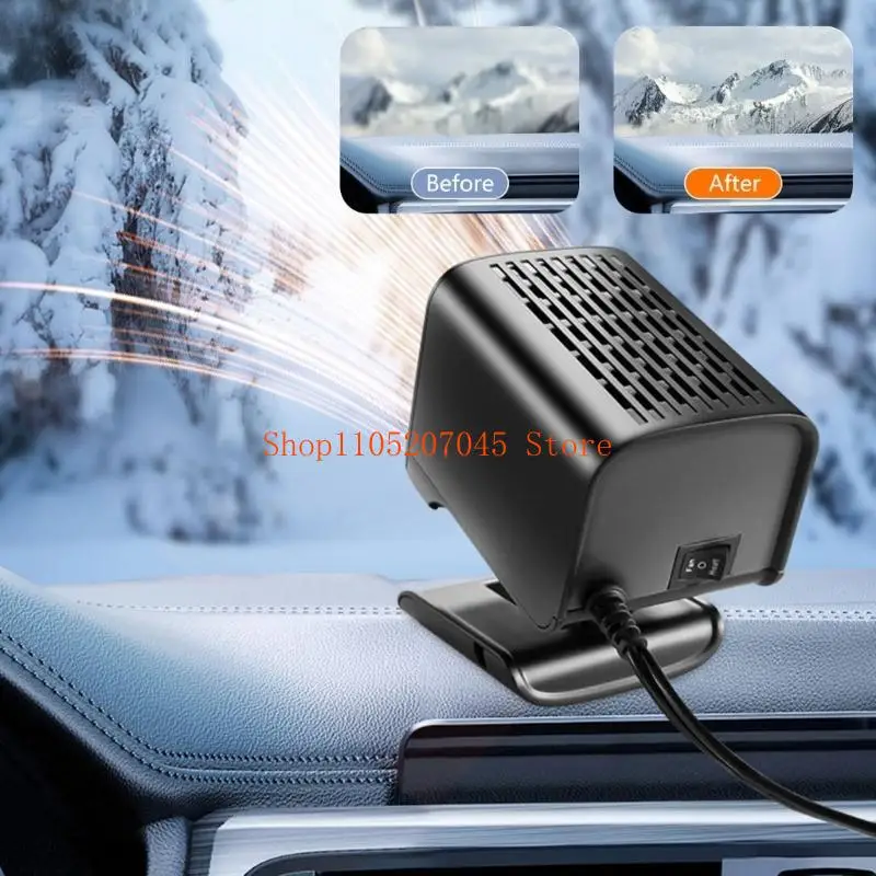 

37cd Car Heater Portable Car Fan 12V 24V 120W with Heating and Cooling 2 in 1 for Fast Heating Defrost Defogger