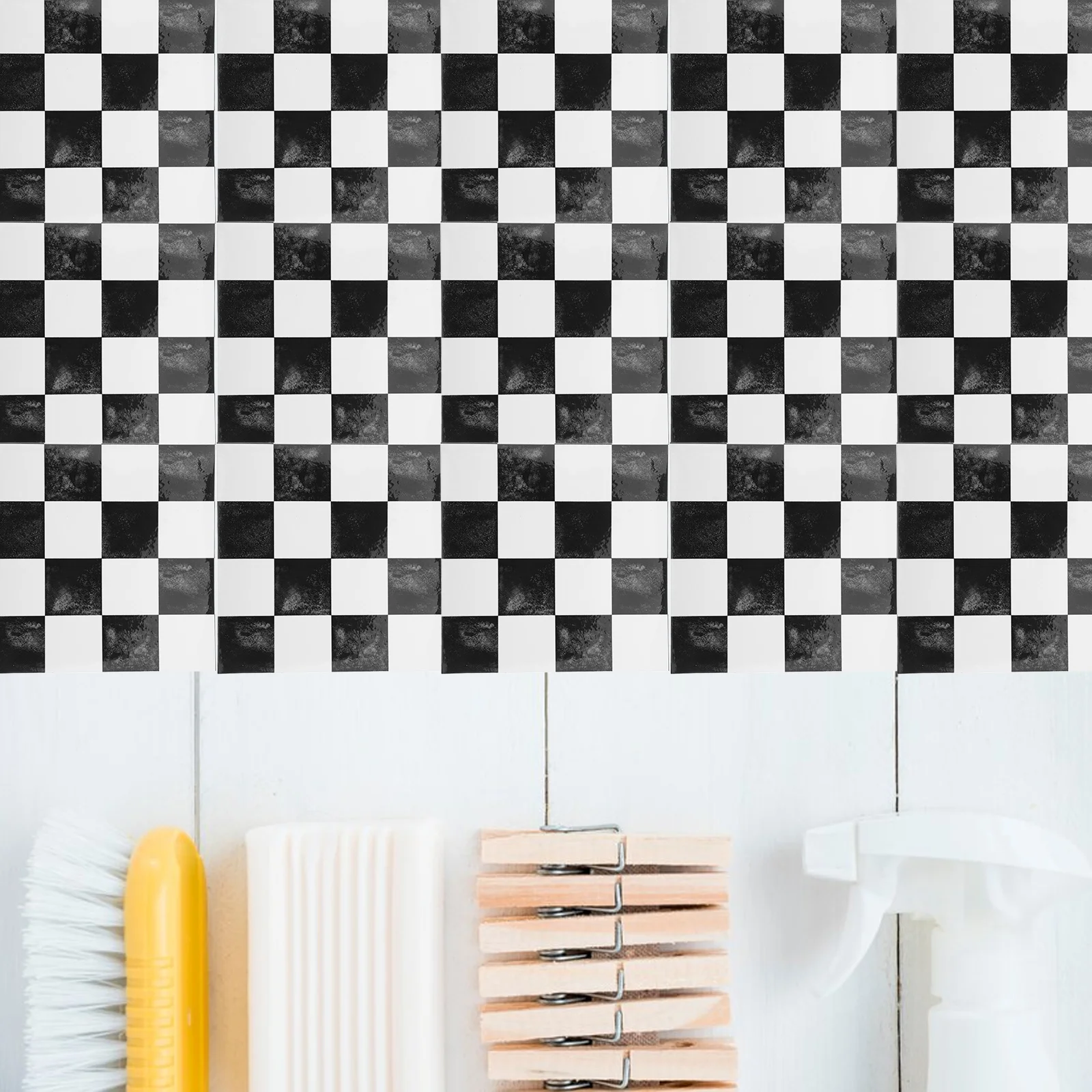 

30pcs Waterproof Wall Stickers Kitchen Bathroom Tile Backsplash Self Adhesive Mosaic Tiles Wallpaper PVC Decor Home