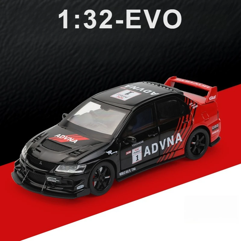 

1:32 Mitsubishis Lancer Evolution Alloy Sports Car Model Diecasts Metal Toy Vehicles Car Model Simulation Sound Light Kids Gifts
