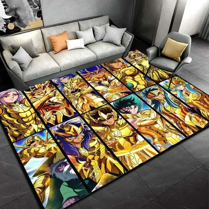 

3D Japanese anime Saint Seiya Carpet, For Home Living Room Bedroom Sofa Doormat Decor,Kids Area Rug Non-slip Floor Mat