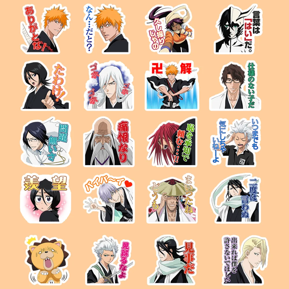 40 Stück unregelmäßig geformte Bleach Anime-Aufkleber – selbstklebende Aufkleber zum Dekorieren von Wasserbechern, Telefonen, Desktops und Büchern