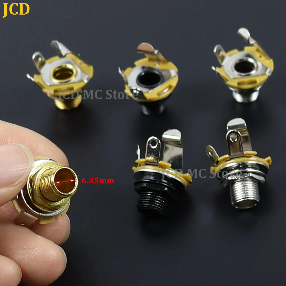 1-10PCS Guitar Input Output Jack Socket 6.35mm 1/4