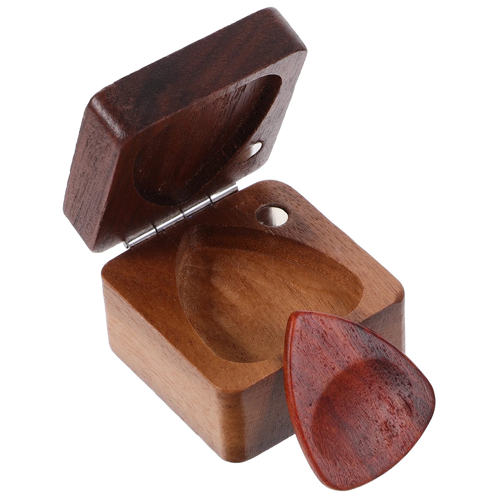 

1 Set Wooden Guitar Pick Storage Box Durable Pick Holder Case For Guitar Accessories, Bass, Guitarists, Display Organizer Kit