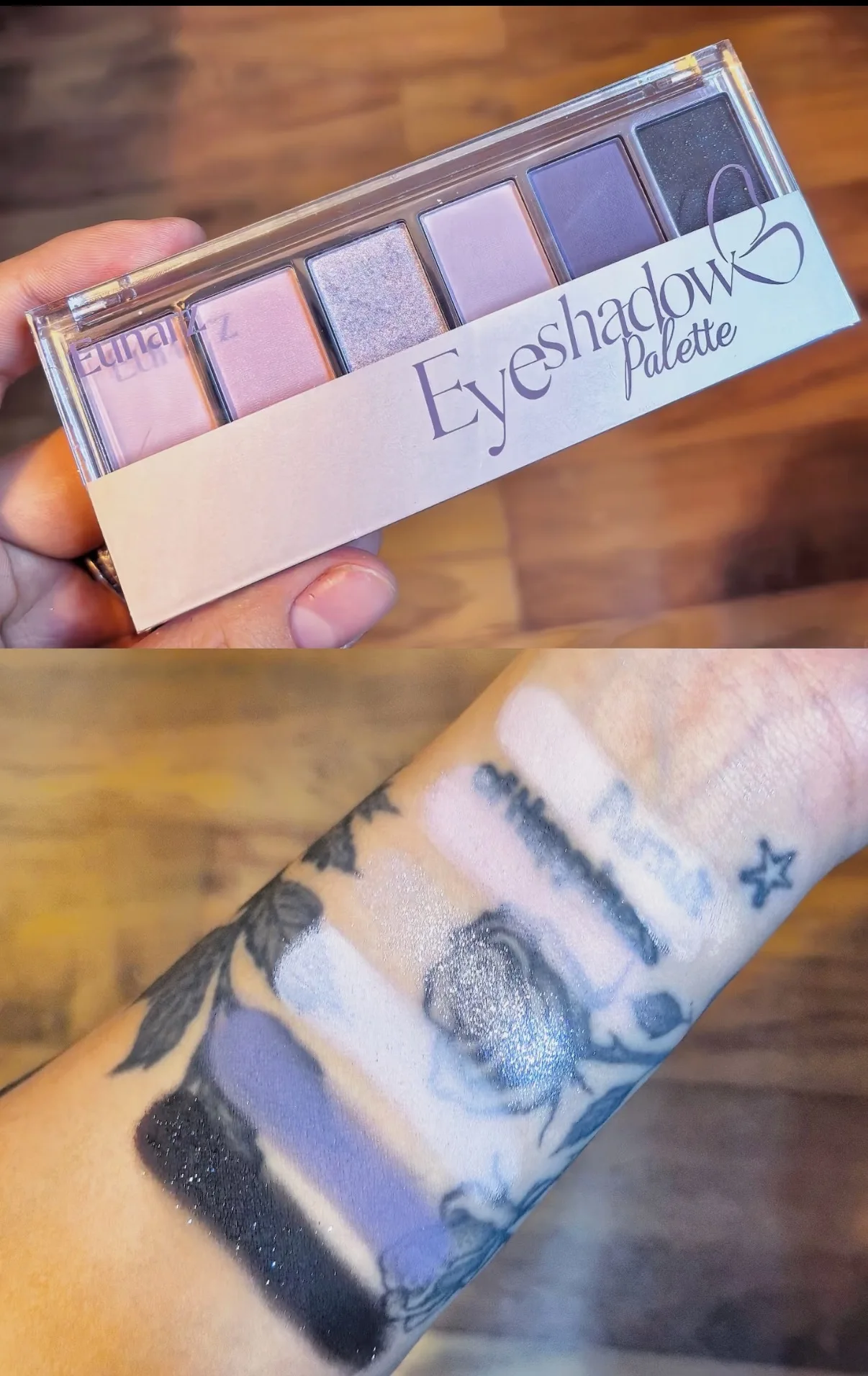 EUNARZ 6 Colors Eyeshadow Palette Macaron Candy Shades Matte Glitter Pigmented Punk Smoky Band Party Festival Lasting Eye Makeup