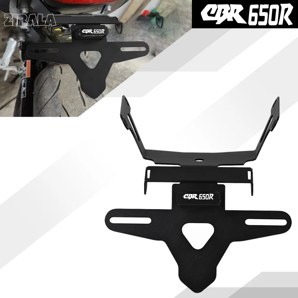 

For Honda CB650R CB 650R CB650R 2021-2023 Motorcycle Rear Short Tail Stock Tidy License Plate Holder Tailstock Bracket LED Light