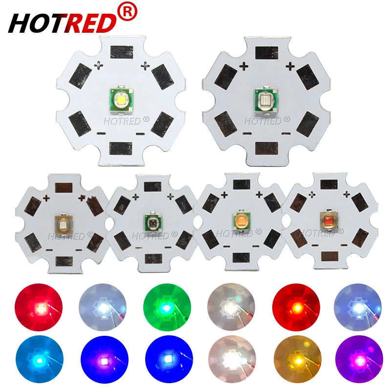 10pcs 1W 3W High Power LED Beads XP-E 3535 XPE Lamp Diode 3.5*3.5mm Full Spectrum Cool Warm White Green Deep Red660nm Royal Blue