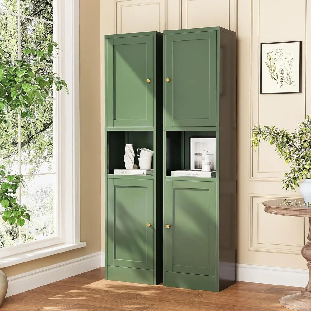 

Narrow Bthroom Storage Cabinet Tall Metal Storage Cbiwith 4 Adjustable Shelves reestanding 5 Tier Slim Pantry Cabinet or Kitchen