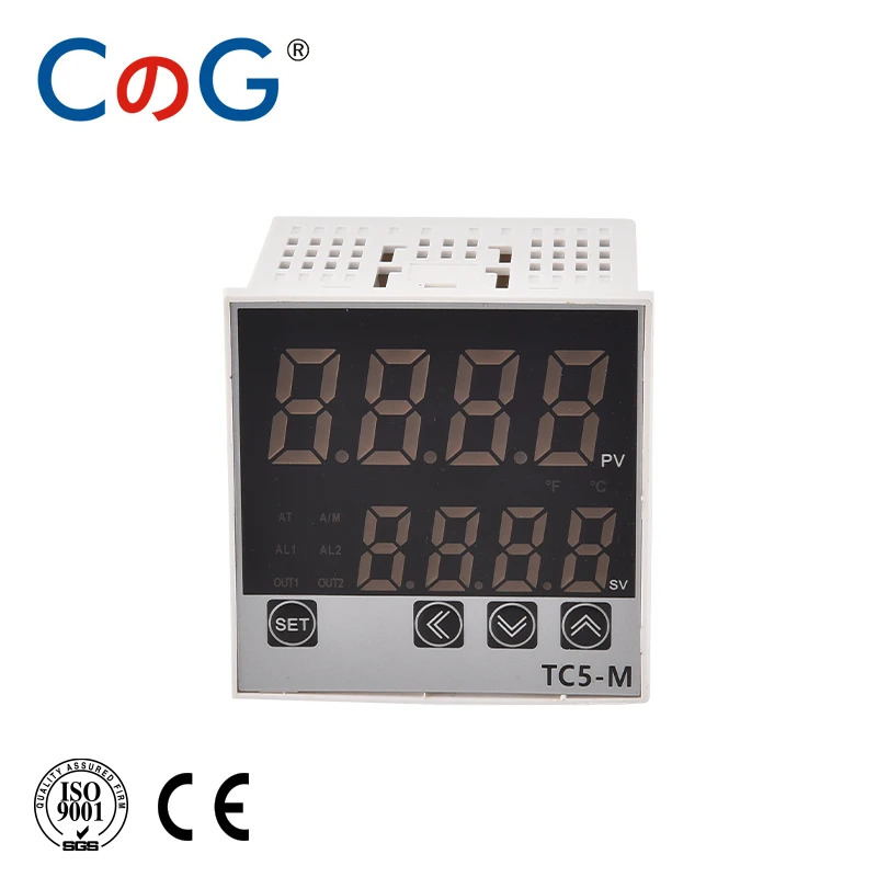 CG TC5 Series Intelligent Digital Display Temperature Controller AC220-240V Universal Input Double Output PID Control Thermostat