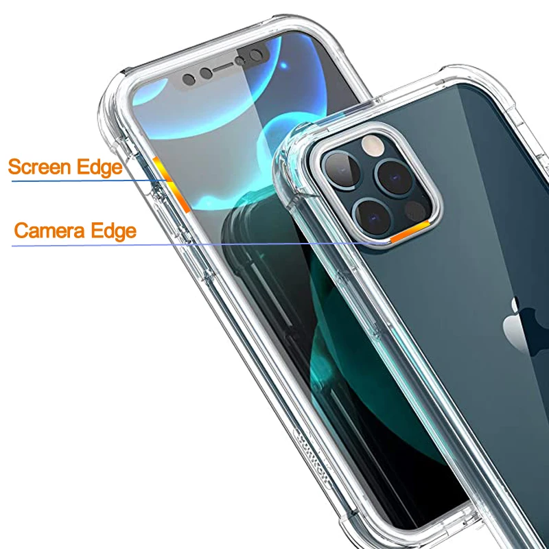 Thick Shockproof Silicone Clear Phone Case For iPhone 13 Pro Max 13 Mini 13Promax Lens Protection Case Back Cove